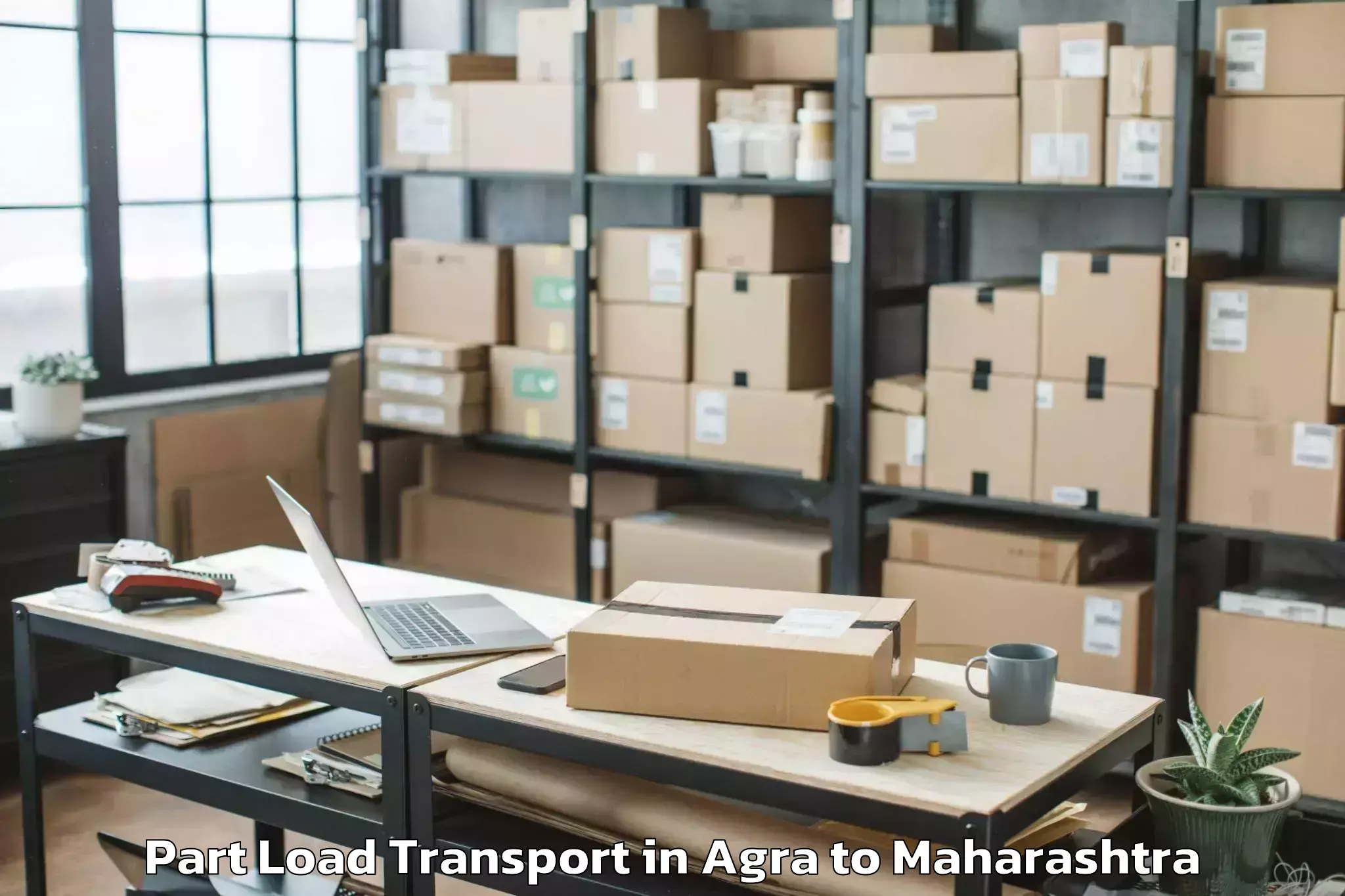 Affordable Agra to Pombhurna Part Load Transport